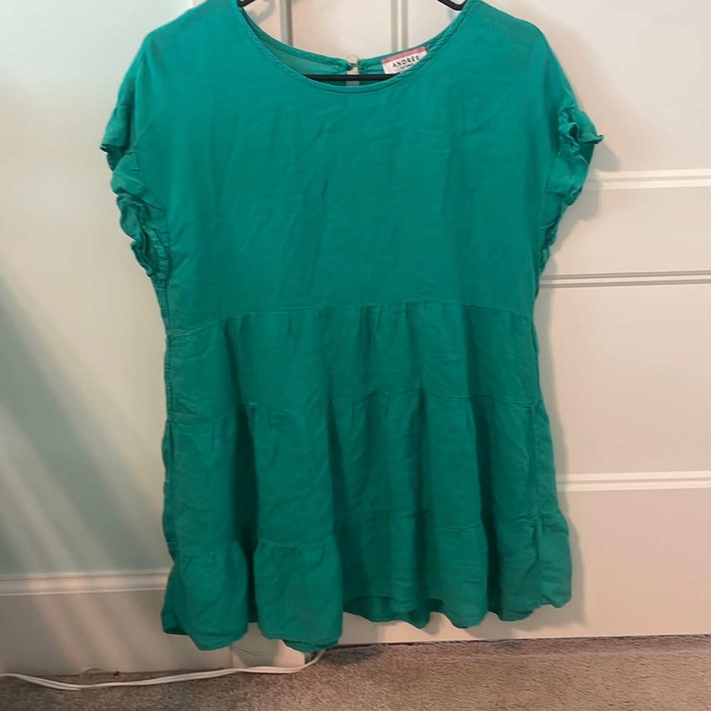 Turquoise Andree Babydoll Tunic large